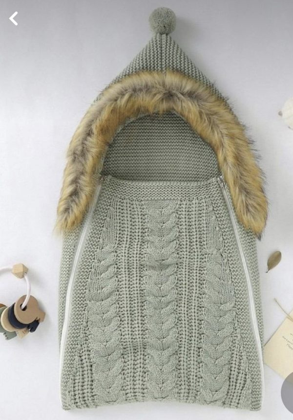 Knitted Swaddle Blanket - Image 5