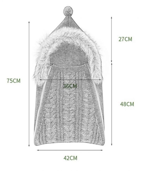 Knitted Swaddle Blanket - Image 6
