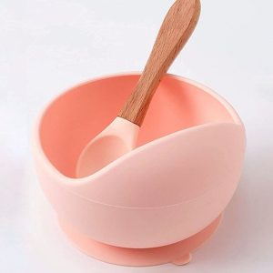 Silicon bowl and spoon