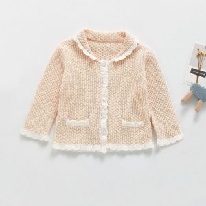 Lapel Collar Knit Cardigan