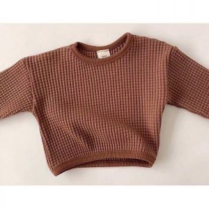 Brown Waffle Sweater