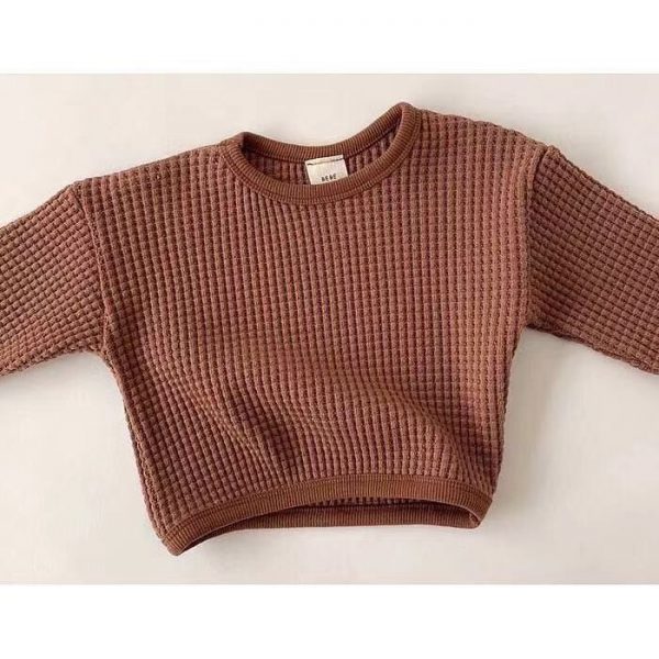 Brown Waffle Sweater