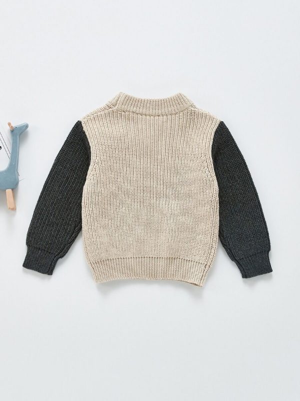 Colour Blocking Knitted Sweater - Image 2